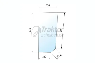 Get&ouml;nte Frontscheibe unten links...
