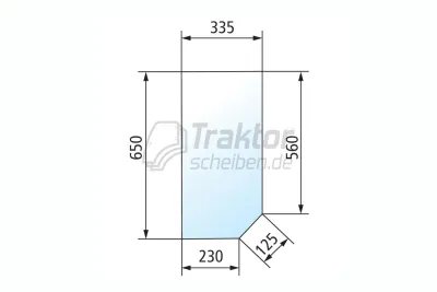 Get&ouml;nte Frontscheibe unten recht...