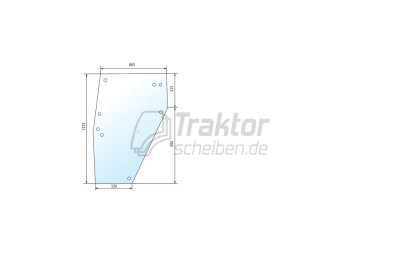 Türscheibe links getönt für Deutz-Fahr DX 110 / DX 160