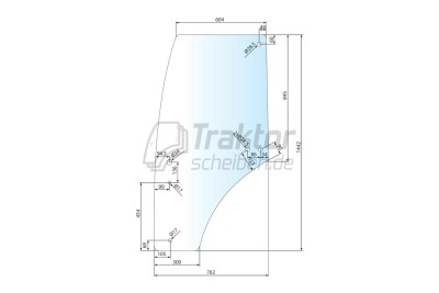 Türscheibe LH für John Deere 5320, 5520, 6105D