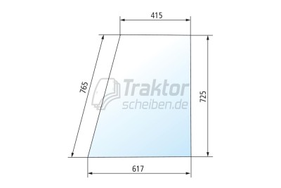 Türscheibe Fendt Favorit 610–615 oben klar | Ersatzverglasung Kabine