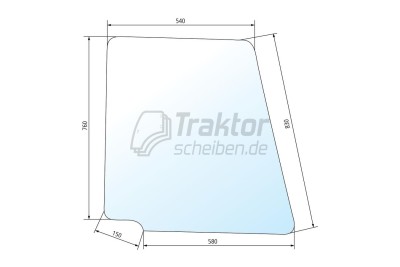 Obere Türscheibe Ford 8830, 7710, TW35