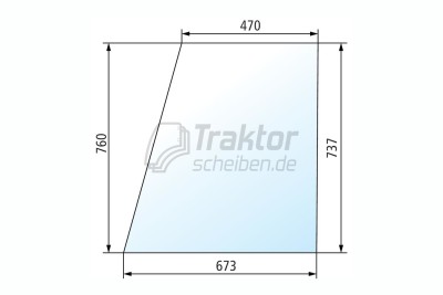 Türscheibe oben grün für Hürlimann H-480 / H-6160