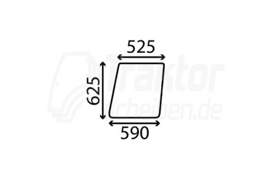 Türscheibe oben HÜRLIMANN Traktor H-360, H-470