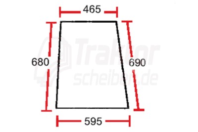 Türscheibe oben rechts/links für MASSEY FERGUSON 240, 250