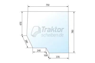 Get&ouml;nte T&uuml;rscheibe oben rechts/l...