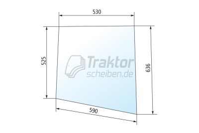 Obere Türscheibe RH LH Steyr 430 980 Plus
