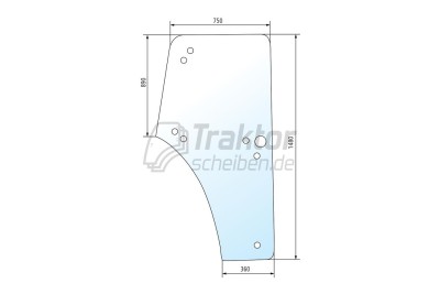 Türscheibe rechts für CLAAS-RENAULT Traktor Arion 510, Axion 820