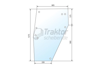 Türscheibe RH Deutz Fahr DX 6.50 DX 160 8 Bohrungen