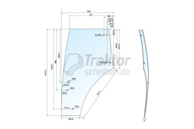 Türscheibe rechts getönt für Fendt 200er Serie – Fendt 210, 211