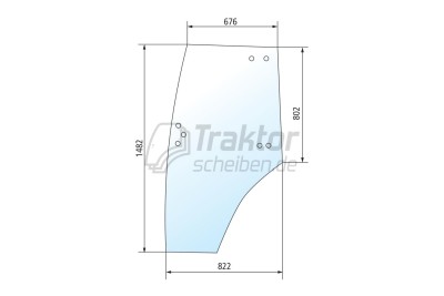 Türscheibe RH getönt ZETOR Traktor Proxima 65, 7421