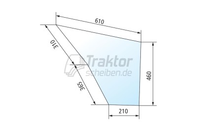 Türscheibe unten für FENDT Traktor Farmer 103, Farmer 106