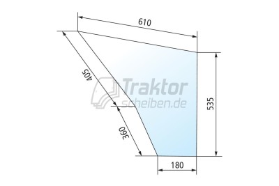 Türscheibe Fendt Farmer 103–108 unten klar | Ersatzverglasung Kabine