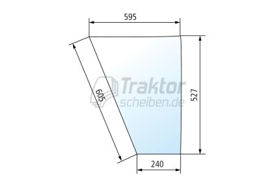 Türscheibe Fendt Favorit 611–615 unten grün | Ersatzverglasung Kabine