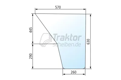 Klare T&uuml;rscheibe unten rechts/li...