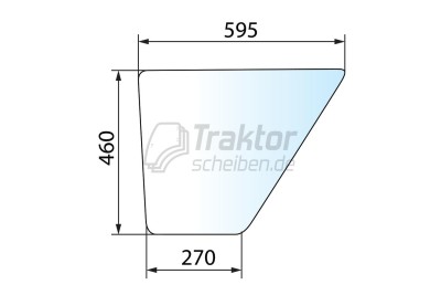 Türscheibe unten rechts/links für FENDT GT 390 / GT 395
