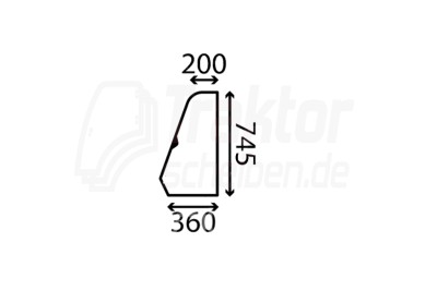 Türscheibe vorne oben links für JCB 520-50