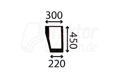 Untere Frontscheibe LH John Deere 3045R 3720