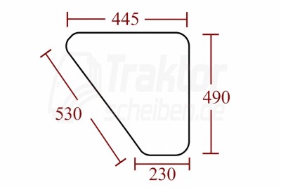 Untere Türscheibe Ford 8830, 7710, TW35