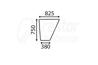 Untere Türscheibe links für MASSEY FERGUSON 2685, 2775
