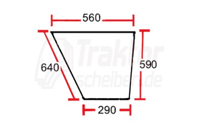 Untere Türscheibe rechts/links für 240, 250 MASSEY FERGUSON